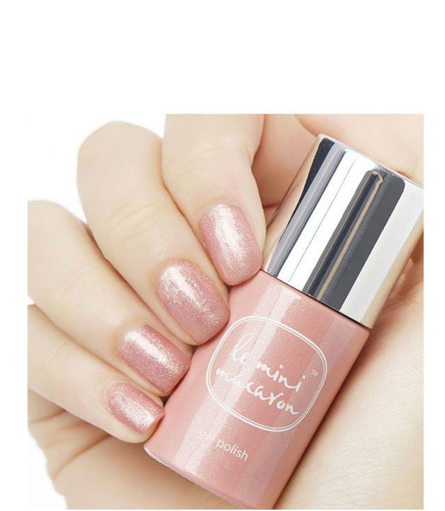 Le Mini Macaron Manicure Kit Rose Gold, 10 ml.